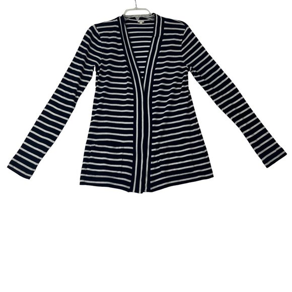 J. CREW Blue & White light weight Cardigan Sweater Size Small - Picture 1 of 5